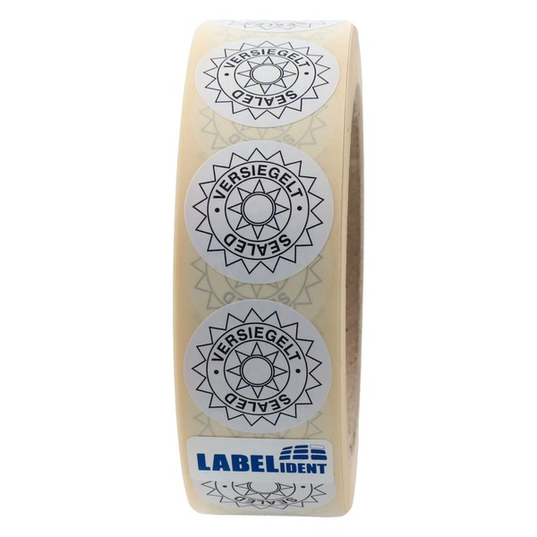 Labelident Sealing Labels Diameter 30 mm – Sealed – 1,000