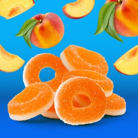 Peach Rings - 2 Pound Bulk Pack - Gummy Candy - Sour and Sweet