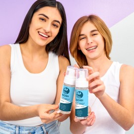 Kobi Gentle Face Wash for Teens, Kids, Boys, Girls - Clear, Dye-Free Formula - Natural Foam Facial Cleanser for Sensitive Skin - Mountain Mint