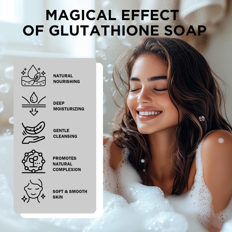Princess Belle Glutathione Soap, Natural Exfoliating Bar Soap for Dirt,