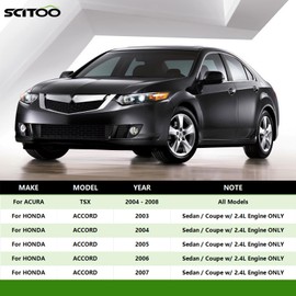 SCITOO 12pcs Front Suspension Kit 2 Upper Control Arm And Ball Joint 2 Lower Control Arm 2 Lower Ball Joint 4 Tie Rods 2 Sway Bars for ACURA TSX 2004-2008 for Honda for Accord Sedan Coupe 2003-2007