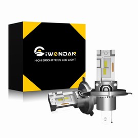 CIWENDAN H4 Hi/Lo LED Headlight, Explosive Light, 18,000 LM, Compatible with New Standard Vehicle Inspection, High Power G-XP LED Chip, 9x Brightness, 1:1 Genuine Halogen Size, Compatible with DC 12V