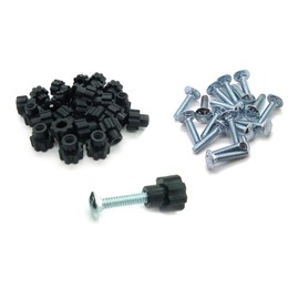 Pet Carrier Bolt Fasteners - Black Nylon Nuts (12 Pack, 7/8" Short Bolts)