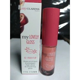 Clarins My Clarins LOVELY GLOSS High Shine & smoothing gloss #02 PEACH IT UP, 0. OZ NI B