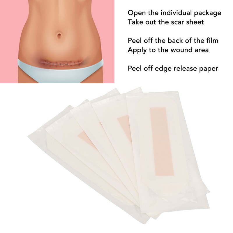 5pcs Scar Sheets Waterproof Wound Dressing Breathable Full Coverage Hygienic