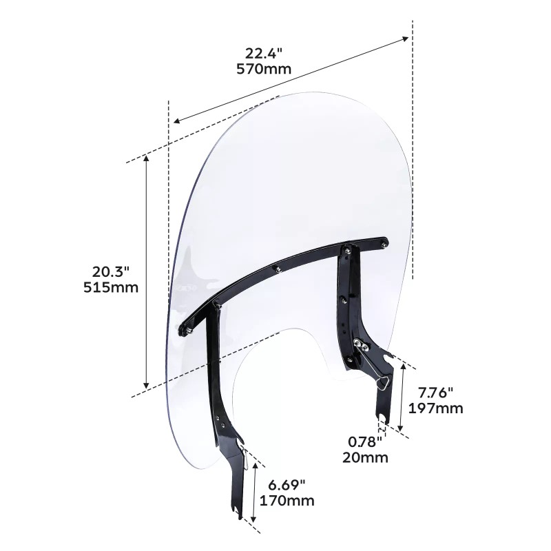 TCMT Fit For Harley Davidson Road King 1994-2024 Windshield and