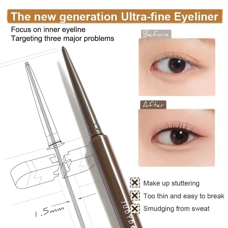 JUDYDOLL Ultrafine Gel Eyeliner Penci - Brown Eyeliner, Fine Lining