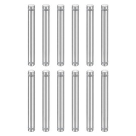 QUARKZMAN Pack of 12 Stainless Steel Wall Spacers, 12 x 100 mm Standoff Bolts, Spacer Screws for Acrylic Glass, Sign Holder, Advertising Boards, Silver