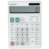 Sharp EL-340W Tischrechner mit beweglichem Display, Solar-/Batteriebetrieben, Weiß