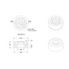 4 Super Soft Round Rubber Feet Bumpers .437 Inch H