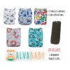 5 Pañales Ecológicos Alvababy Estampados Abs Microfibra