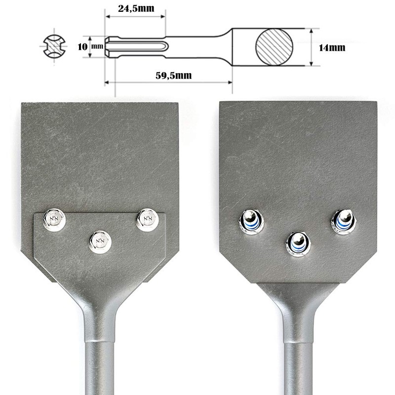 Monkey King Bar SDS-Plus Scraper Chisel Floor Scraper Tile &