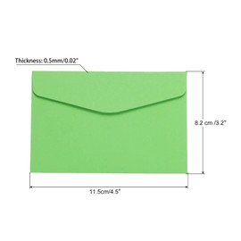 PATIKIL Mini Envelopes, 60 Pack Paper Blank Small Items Storage Business Card Holder for Greeting Note Party, Green