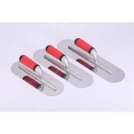 Lasnten 3PC Aluminum Pool Trowel Set (12"x4" & 14"x4" & 16"x4") Stainless Steel Finishing Trowel Tool for Concrete, Cement, Drywall, Plastering, Masonry Leveling