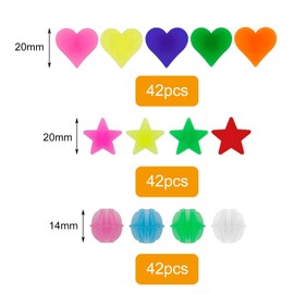 YPYMOD Pack of 126 Colourful Bicycle Spokes Bicycle Accessories Children for Girls and Boys Spoke Beads Three Types