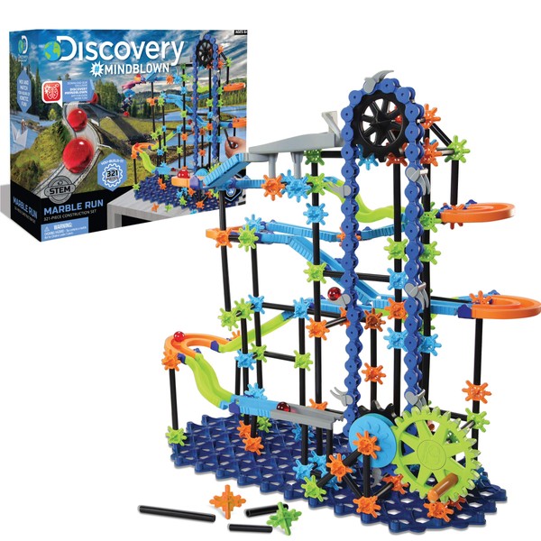 Discovery #MINDBLOWN 321-Piece Marble Run Construction and Building Kit for Kids