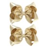 OAOLEER 2PCS 4.5inch Hair Bows for Girls, Gold Sparkling Satin