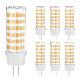 Gaormii G4 LED Bulb JC Type Bi-Pin Base Light Bulbs 6W AC/DC 12V 50W T3 Halogen Bulb Equivalent, Warm White 2700K, Non-dimmable for Outdoor Landscape Lighting Deck Stair Step Path Lights, Pack of 6