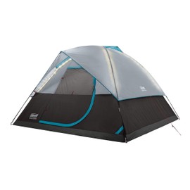 Coleman OneSource Rechargeable 4/6 Person Camping Tent with Airflow System & LED Lighting, Includes Rainfly, Tent Fan, Lights, and Interchangeable Battery Pack, Easy Setup Tent for Camping