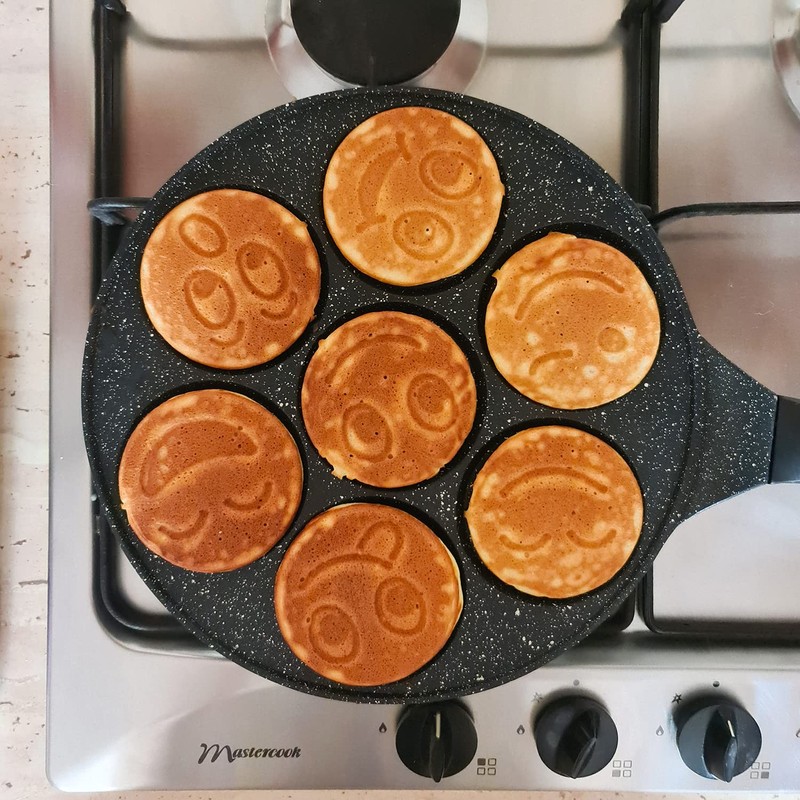 Ruhhy 19317 Fried Egg Pan Pancake Pan Children with Smiley