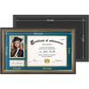 Yaetm 11x19 Diploma Frame for 8.5x11 Certificate & 4x6 Photo,