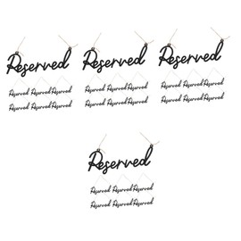 ABOOFAN 4sets Wooden Wedding Chair Signs Decorative Hanging Reserved Seating Signs for Wedding Must Haves 6pcs*4