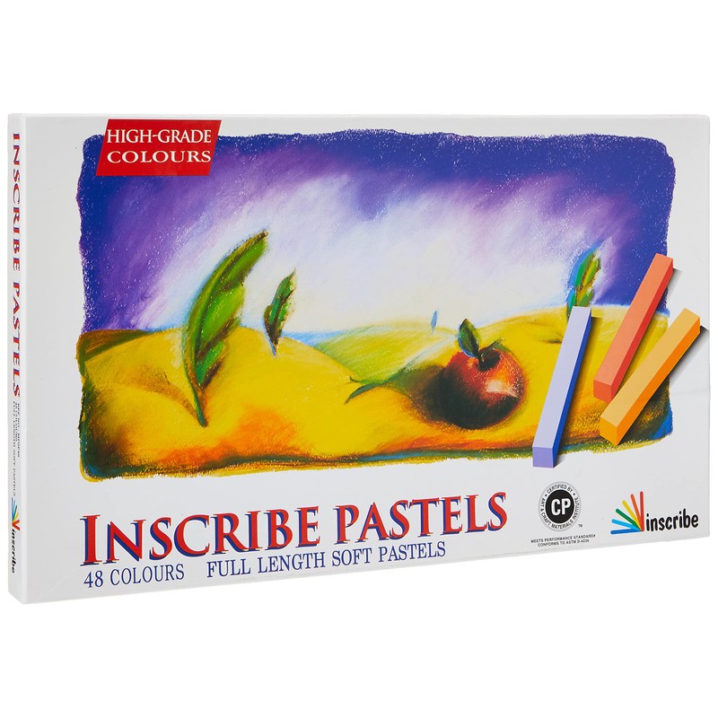 Inscribe Full Sized Pastels - Assorted Colours, Pack of 48