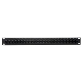 RiteAV 24 Port Cat5e Ethernet Network Patch Panel Female-Female Type 1u Black