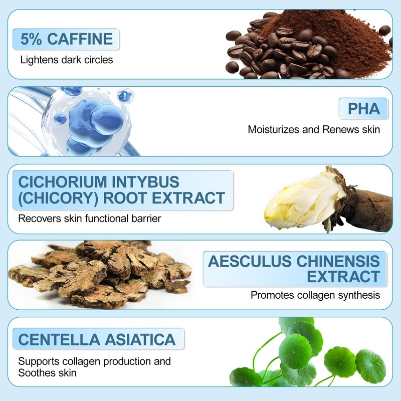 Caffeine Eye Cream for Dark Circles: Under Eye Cream Morning