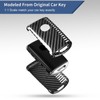 T-carbon Key Fob Cover Compatible with Mazda with Keychain,Carbon Fiber