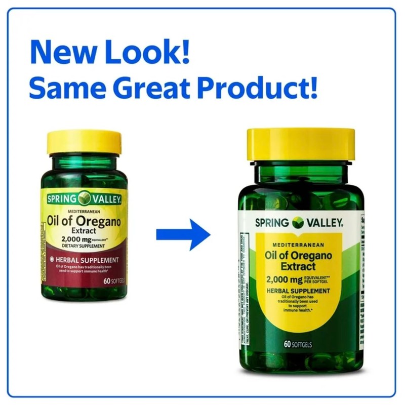 Spring Valley Mediterranean Oil of Oregano 2000 mg 60 Softgels