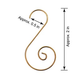CUALFEC Christmas Ornaments Hooks Christmas Tree Hanger Great for Christmas Tree Decoration - 120 /Gold