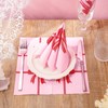 RUSPEPA 50 Pcs Pink Bow Napkin Paper, 3 Ply Disposable