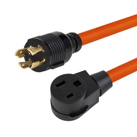 1.5-Feet Nema L14-30P to 6-50R Adapter Cable 125/250V Heavy Duty STW 10AWG 6-50 Welder Adapter, 30A Generator L14-30P to Welder 6-50R 50A Lock in 30Amp to 50Amp Welder