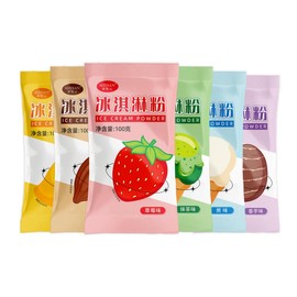 Ice Cream Mix， Kits for Home Ice Cream Makers, Ready in 30 Minutes. 100g Bags, 3.5 Ounces, Six Flavors (Pack of 6) Good Gifts for Christmas Halloween Birthday Party