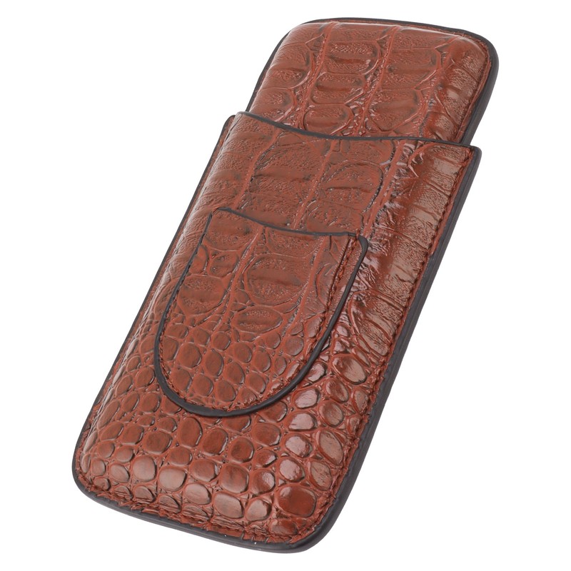 3 Finger Cigar Case Artificial Leather Soft Anti Fade Breathable