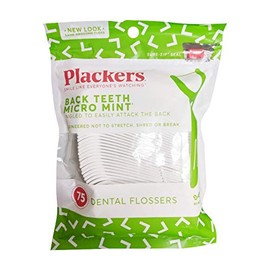 PLACKERS Right Angle Easy Flossing, Mint 75 ea (Pack of 4)