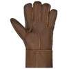 Harssidanzar Winter Shearling Gloves,Mens Warm Winter Leather Shearling Sheepskin Gloves