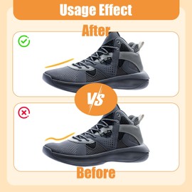 QTMMC 8 Pairs Shoe Tree Plastic Shoe Stretchers Crease Protectors Shoe Shaper Clear Boot Inserts Stretchers Maintain Shape Guards Fit for Men Women Adult Kids Shoes All UK Sizes