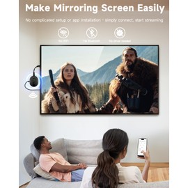 AIMIBO Miracast Dongle 4K, 5G HDMI Wireless Display Adapter, Plug & Play, Screen Mirroring Device WiFi HDMI Adapter for iOS Android Windows MacOS to HDTV Monitor Projector, Airplay DLNA Miracast