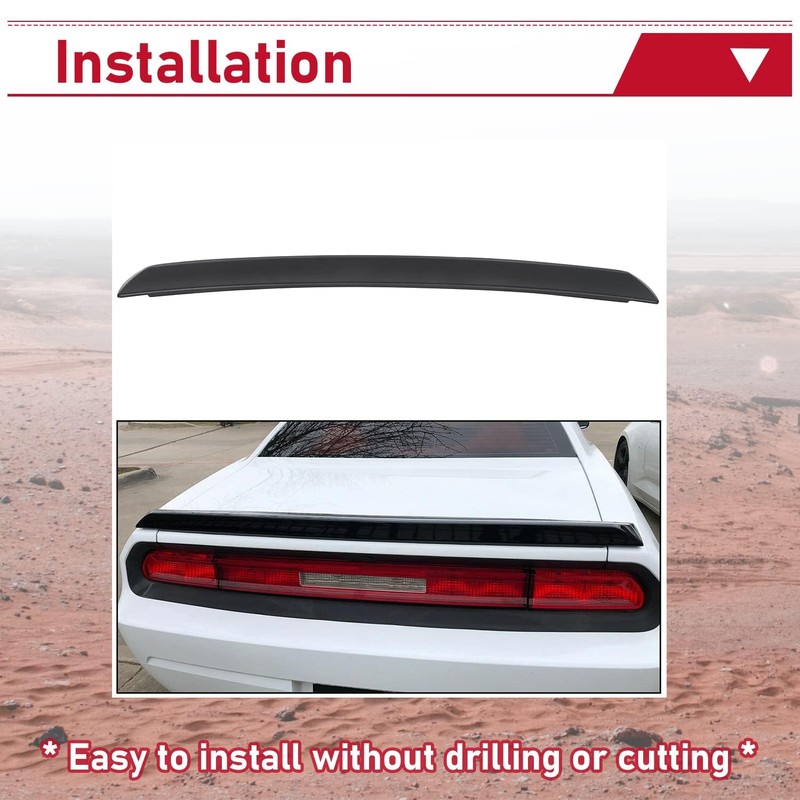 HECASA Rear Trunk Spoiler Wing Compatible with 2008-2023 Dodge Challenger