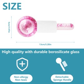 2 Stück Facial Ice Globes,GeeRic Gesichtsmassage-Werkzeuge Globen für Gesicht, Nacken & Augen, strafft Haut, Anti-Aging, reduziert Schwellungen & Falten