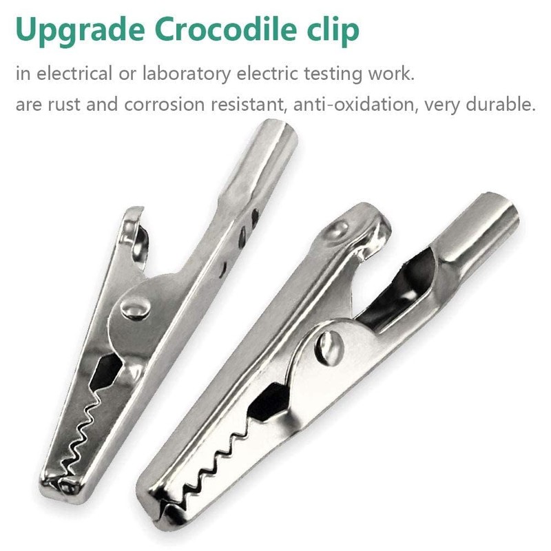 25Pcs 51mm Metal Alligator Clip Spring Clamps test line Crocodile