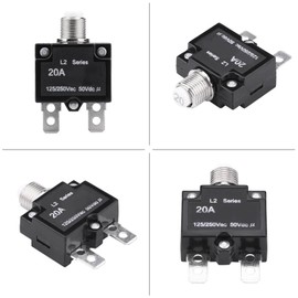Chazcool Circuit Protection Overload, AC 125/250V Circuit Breaker, 20 Amp Breaker Generator Breaker Generator Breaker Thermal Circuit Breaker Protector