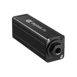 DigitalLife GLI-635 | Single-Channel 6.35mm Ground Loop Noise Isolator (Hum Eliminator, Passive, Metal, F/F) – For Home Audio & Professional Use