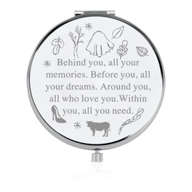 FEELMEM Woods Musical Compact Mirror Behind You All Your Memories Musical Theatre Fans Gift Compact Mirror