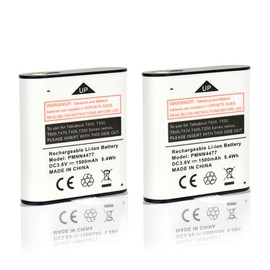 BAOFENG PMNN4477 1500mAh Big Capacity Li-ion Battery Compatible with T800 T500 T600 T470 T400 T200 Series T71 T75 T77 T70 Series Two Way Radio (2Pack)