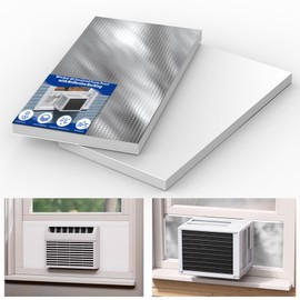 Wintcomfort Window Air Conditioner Insulated Foam Panels with Aluminum Foil, Waterproof Window AC Surround Insulation Panel with Top Seal Strip for Indoor Window AC Unit, Reflected Sunlight & Heat