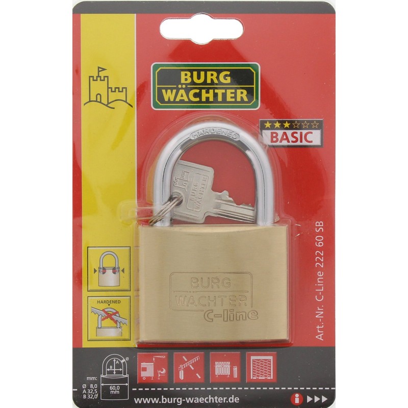 Burg Wächter 222 60 C-Line 60 mm Padlock