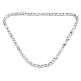 Heavy Duty Biker Jewelry Men Solid Curb Link Chain Necklace Silver Tone Stainless Steel 24 Inch 8MM